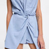 Picture of Casual Linen And Cotton Light Blue Shirt Jumpsuit