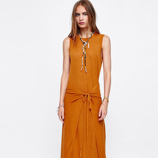 Picture of 2018 Superimposed effect knit dress